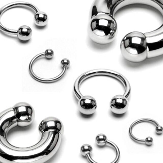 Surgical Steel Horseshoe – Lip Nose Septum Nipple Ear – Various Sizes Available