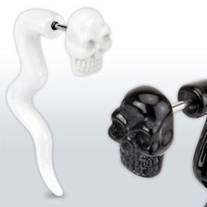 Death Skull Tailed Acrylic Fake Taper