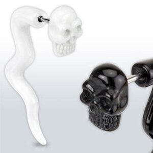 Death Skull Tailed Acrylic Fake Taper