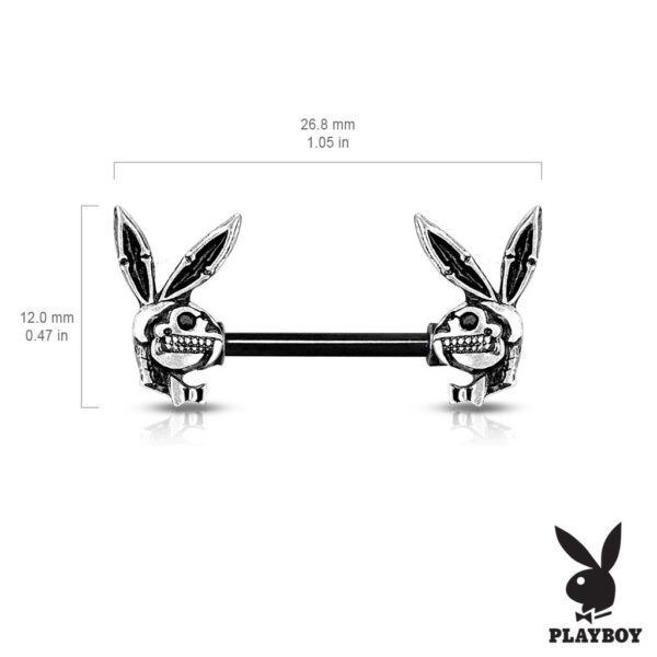 Playboy Bunny Skull Nipple Bar