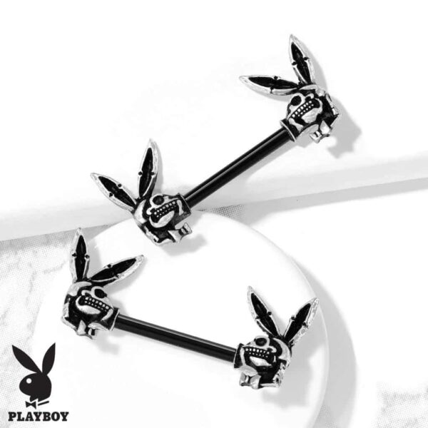 Playboy Bunny Skull Nipple Bar