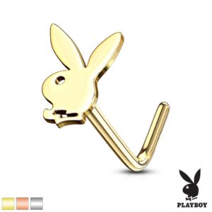 Playboy Bunny L Bend Nose Stud