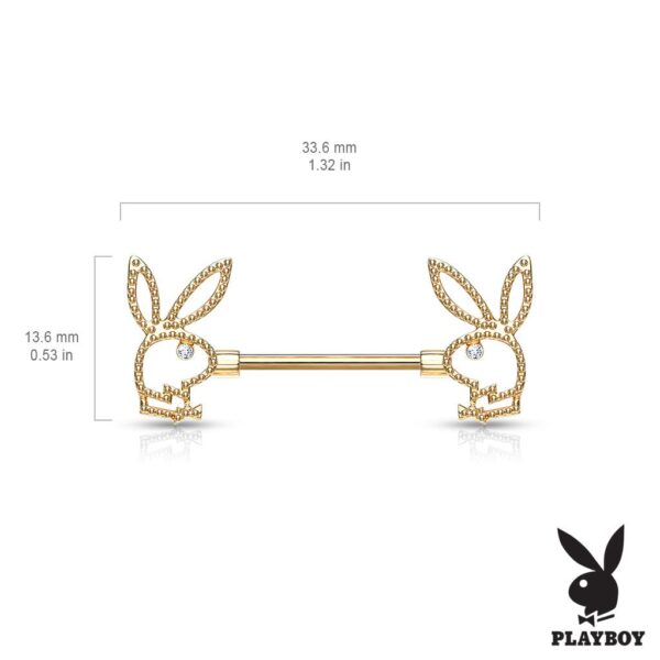 Playboy Bunny Nipple Bar with Crystal Eye