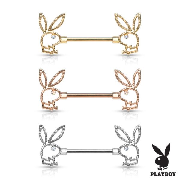 Playboy Bunny Nipple Bar with Crystal Eye