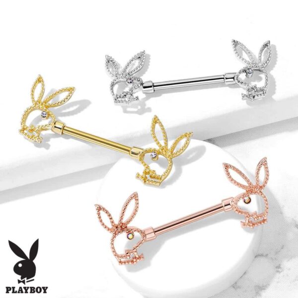 Playboy Bunny Nipple Bar with Crystal Eye