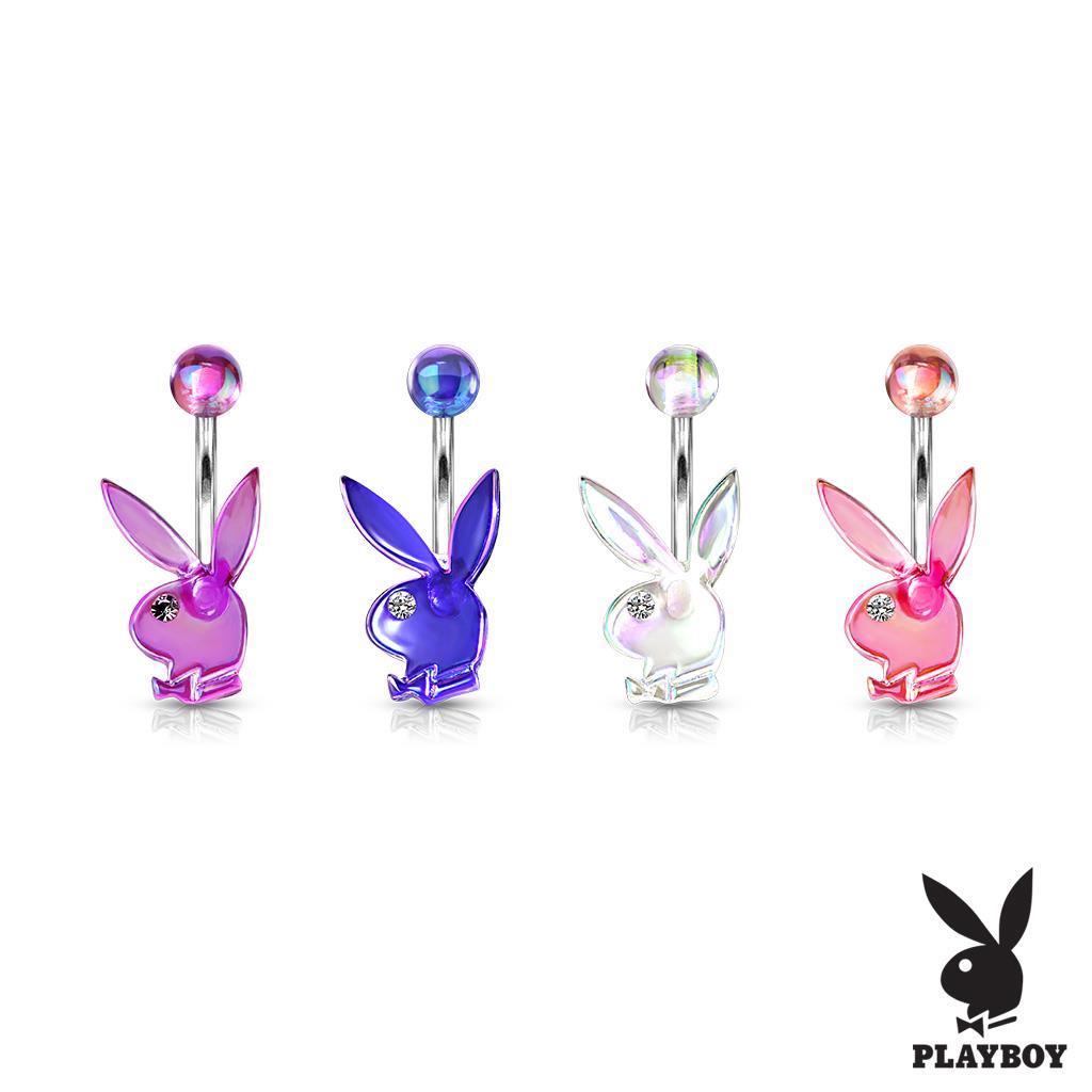 Acrylic Playboy Bunny Belly Bar With Clear Gem Eye - Image 3