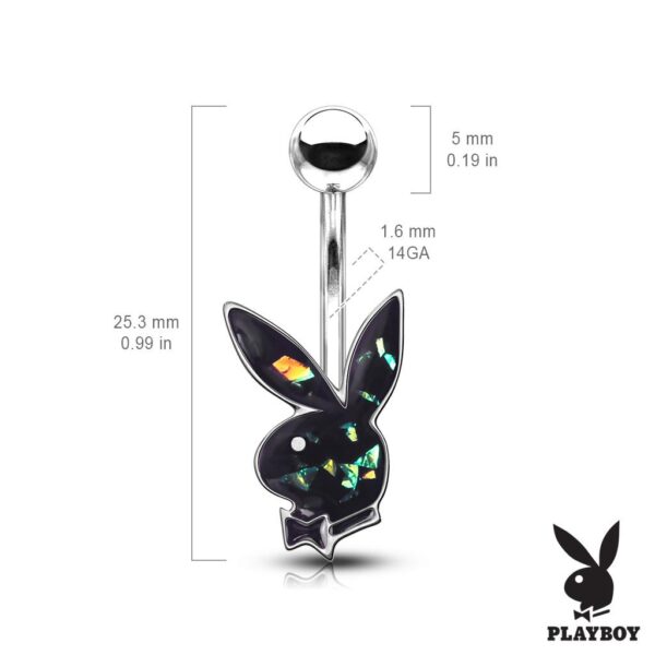 Opal Glitter Playboy Bunny Belly Bar - Image 2