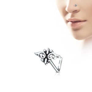 Tribal Top Surgical Steel L Bend Nose Stud