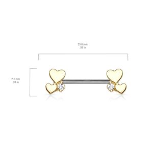 Cluster Hearts Nipple Bar