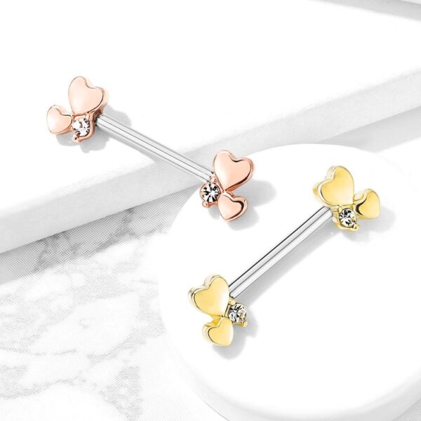 Cluster Hearts Surgical Steel Nipple Bar