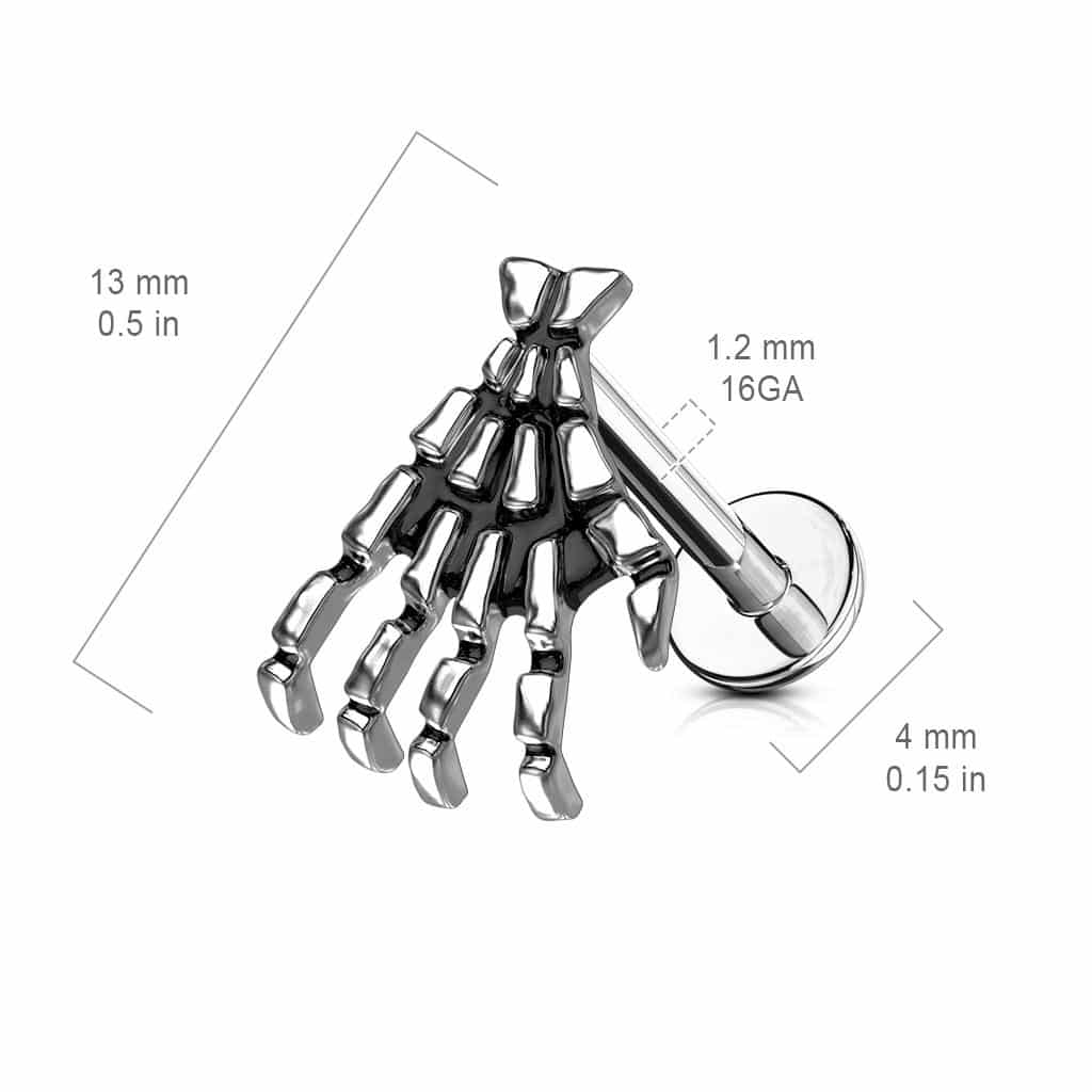 Skeleton Hand Flat Back Stud - Image 2