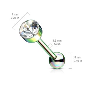 Crystal Top Tongue Bar
