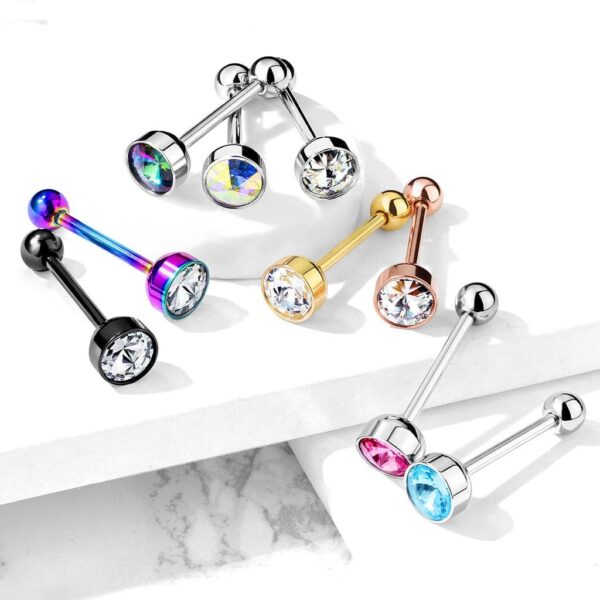 Crystal Top Tongue Bar - Image 4
