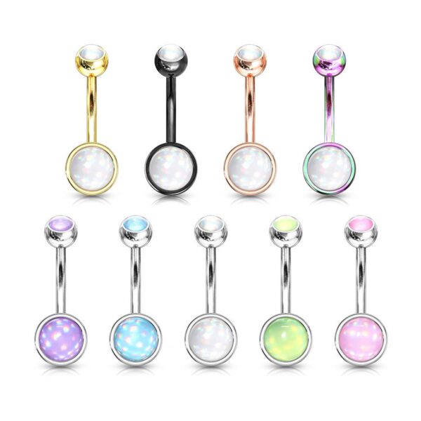 Illuminating Stone Double Jewelled Belly Bar