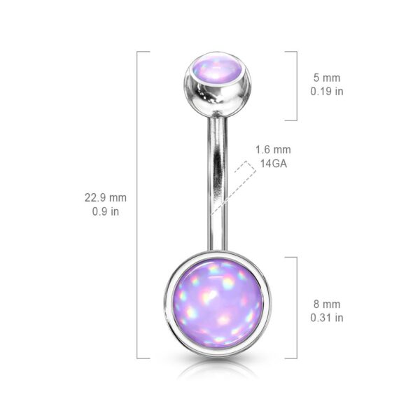Illuminating Stone Double Jewelled Belly Bar