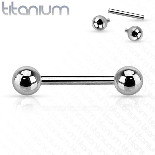 Internally Threaded Implant Grade Titanium Barbell