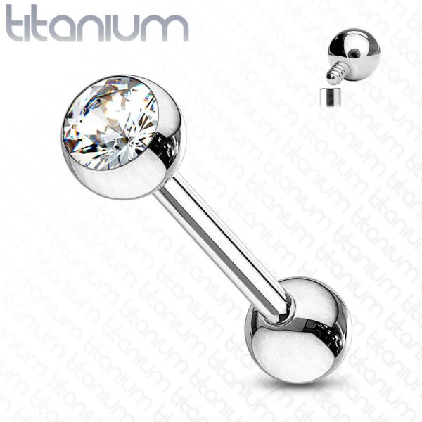 Internally Threaded Solid Titanium Cartilage Barbell