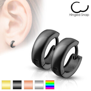 Surgical Steel IP Huggie Hoop Earrings