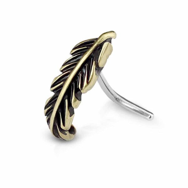 Leaf "L" Bend 316L Surgical Steel Nose Crawler Stud / Ring