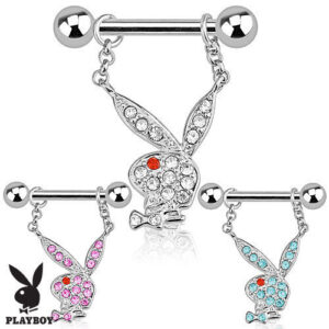 Multi Paved CZ Dangle Playboy Nipple Bar