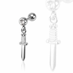Jewelled Dagger Cartilage Barbell