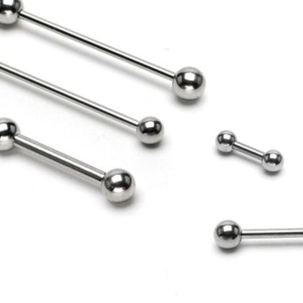 Straight Surgical Steel Barbell - Nipple Tongue - Various Sizes Available