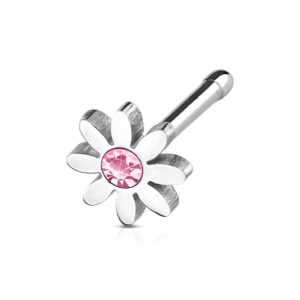 Crystal Centred Daisy Nose Stud