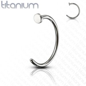 Solid Titanium Nose Hoop Ring – Various Gauge / Diameter Available