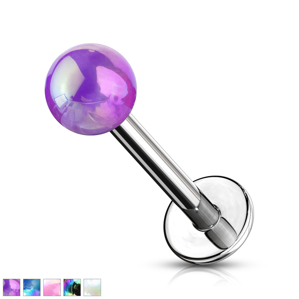 Metallic Coated Ball Flat Back Stud