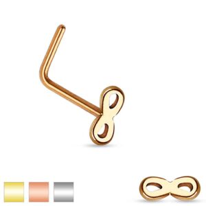 Infinity Top Surgical Steel L Bend Nose Stud