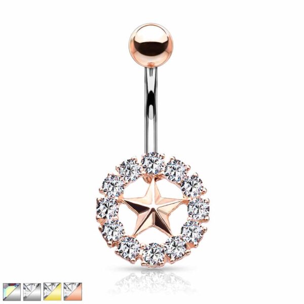 Crystal Surround Star Belly Bar