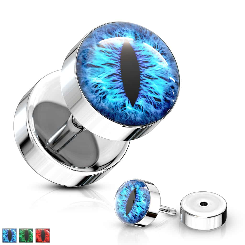 Fake Plug Con Stella In Acciaio Inossidabile - Orecchini A Bottone Da 10 Mm In 5 Colori - Paio Di Orecchini Fashion Unisex