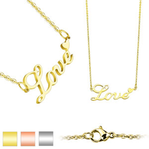 Love With Heart Pendant Chain Necklace