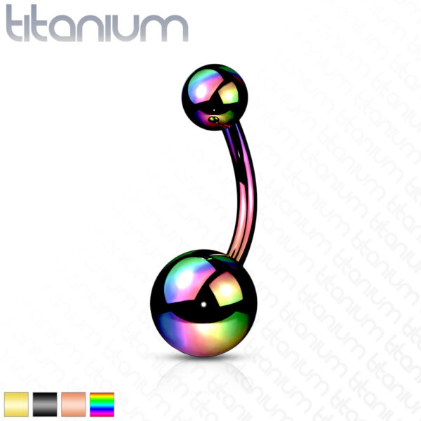 PVD Over Implant Grade Titanium Belly Bar
