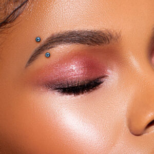 Internally Threaded PVD Over Titanium Curved Eyebrow Bar