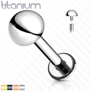 Titanium Labret With Dome Top