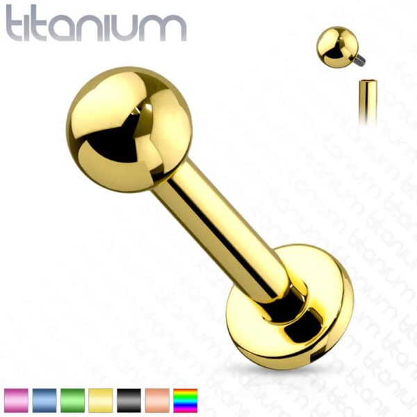 Internally Threaded PVD Titanium Stud