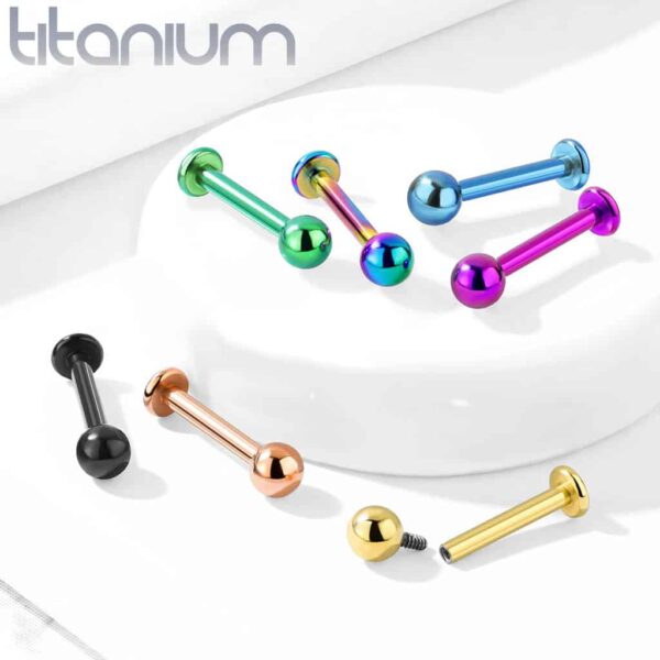 Internally Threaded PVD Titanium Stud