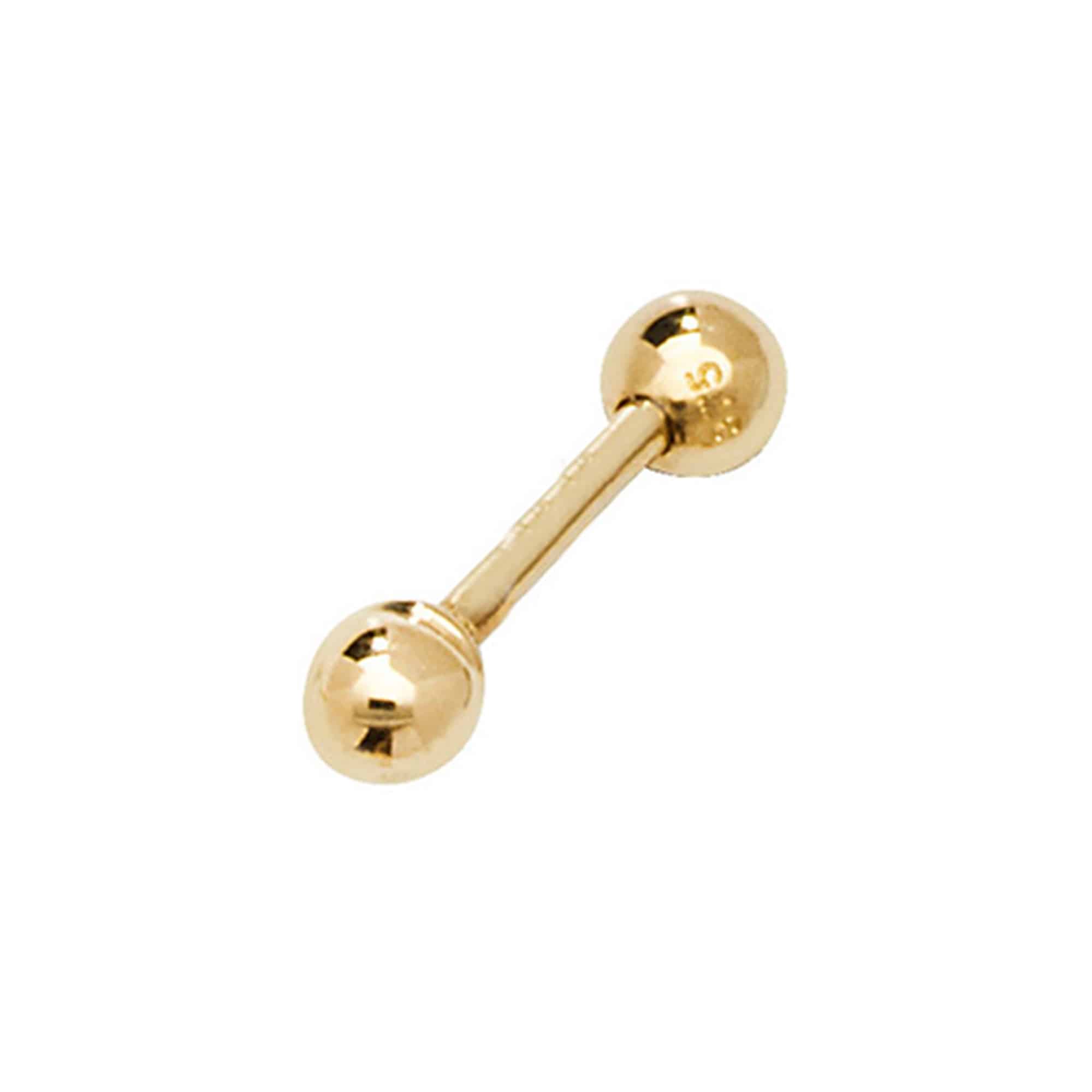 9ct Gold 3mm Ball Cartilage Stud